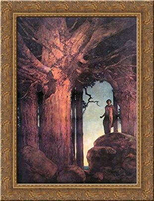 Jason and the talking Oak 20x24 Gold Ornate Wood Framed Canvas Art by Parrish, Maxfield