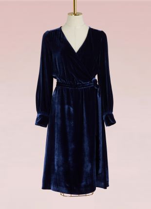 Robe en velours et soie