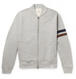 Kingsman   + Todd Snyder + Champion Harry's Fleece Back Cotton Blend Jersey Zip Up Sweatshirt