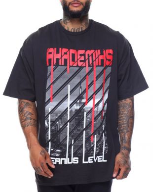 S/S Jeanius Level Tee (B&T) by Akademiks