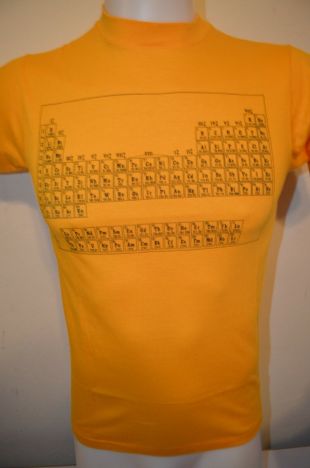 Periodic Element Table Chemistry Science Nerd Hippie S T-Shirt USA VTG 70s 80s  | eBay