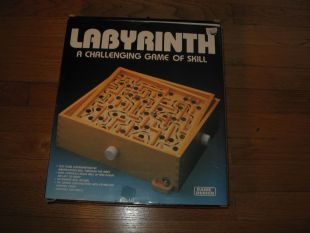 Labyrinth Skill Game Wooden Maze Tilt Game Design 1986 Vintage