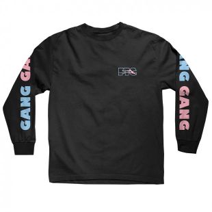 LAKAI: GANG GANG LONG SLEEVE TEE BLACK HOLIDAY 2016