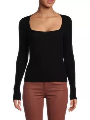 ​Square Neck Wool Top