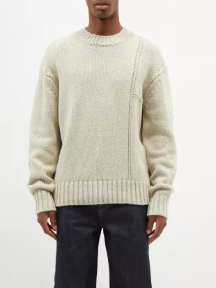 Panelled Cotton Sweater