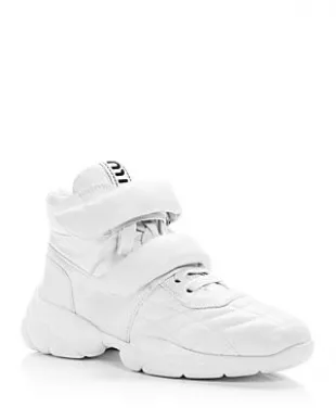 Nappa Leather High Top Sneakers