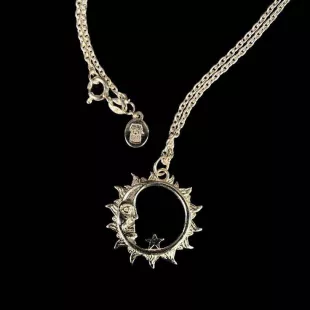 “Sun and Moon” Sterling Silver Necklace