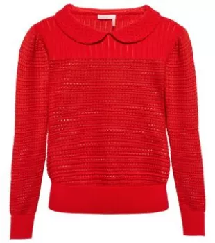 Pointelle Cotton Knit Top by