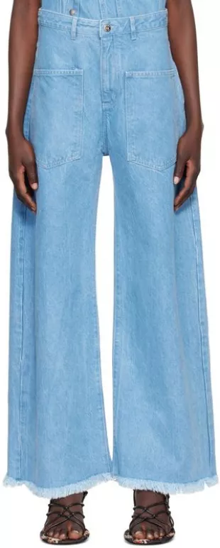 Jean ample bleu