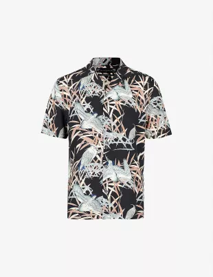 Siber Bird-print Woven Shirt