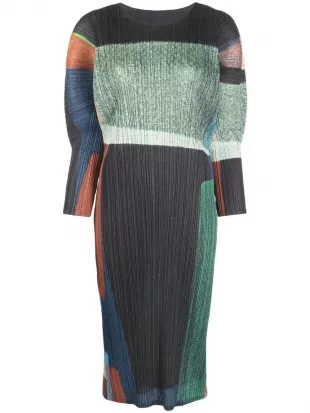 Colour-Block Midi Dress
