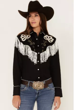 Rockmount Ranchwear - Fringe Embroidered Long Sleeve Western Shirt