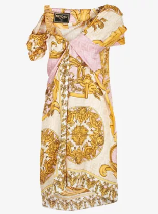 Fendace Multicolour Silk Dress