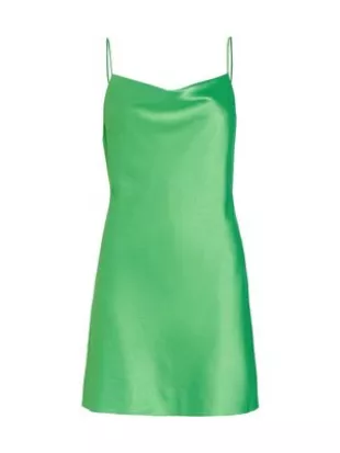Harmony Satin Cowlneck Minidress