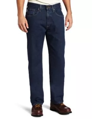 raditional Fit Denim Five Pocket Jean,Dark Vintage Blue