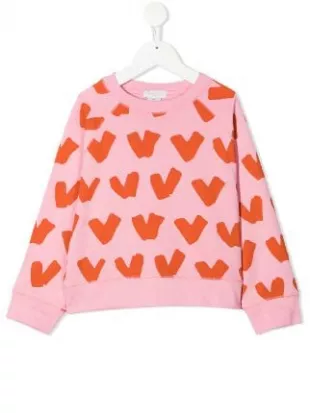 Hearts Cotton Sweatshirt