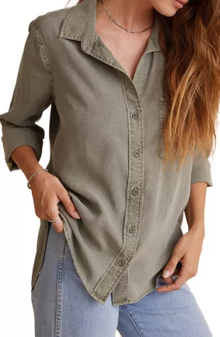 Shirttail Button-Up Shirt