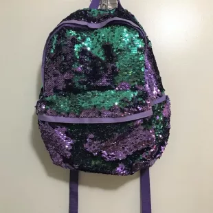 Purple & Green Sequin Backpack