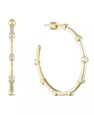 Diana Crystal Large Hoop Earrings