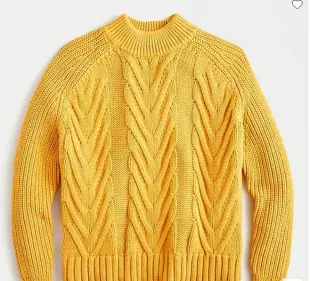 Cable-Knit Mockneck Sweater