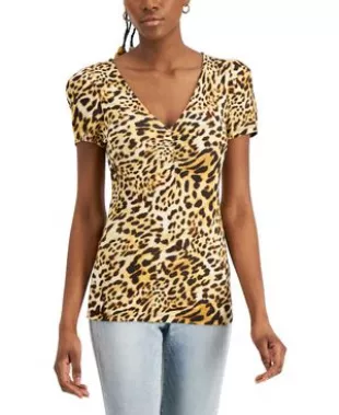 Women's Printed Ribbed Top