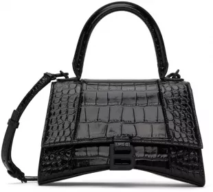 Black Hourglass Small Shoulder Bag