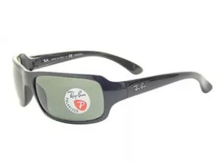 RB4075 Sunglasses,61mm,Black/Crystal Green