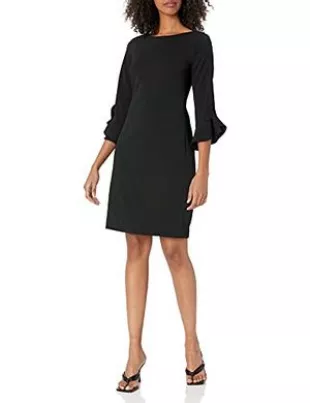 Karl Lagerfeld Paris - Tulip Sleeve Crepe Dress