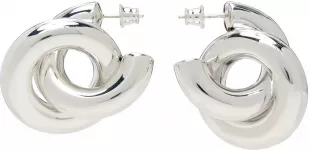 Silver Strato Twist Earrings