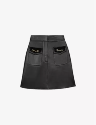 Jelfie Leather Mini Skirt