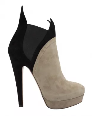 Black and grey Suede Ankle boots