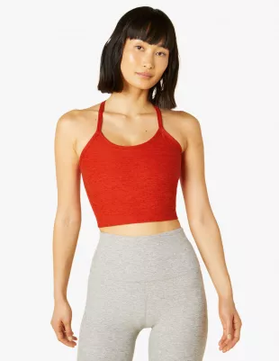 Beyond Yoga Slim Red Cropped Tank worn by Thea Mays (Camille Hyde) as seen  in All American: Homecoming (S02E06)