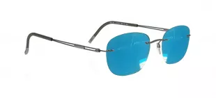 TNG 5227 6050 Eyeglasses with custom aqua EQ Style Lens shape