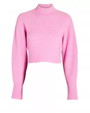 Fay Wool-Cashmere Cropped Turtleneck