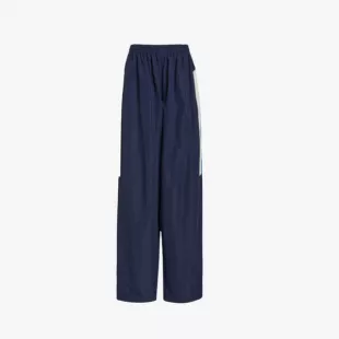 Striped Shell Track Pants in Blue