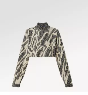 Fray Knit Cropped Pullover