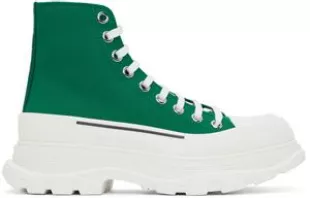 Green Tread Slick High Sneakers
