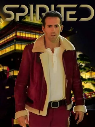 Spirited Ryan Reynolds Shearling Jacket