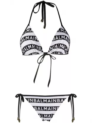 All-over Logo Print Bikini