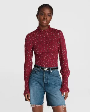 Kayden Floral Smocked Bodice Blouse
