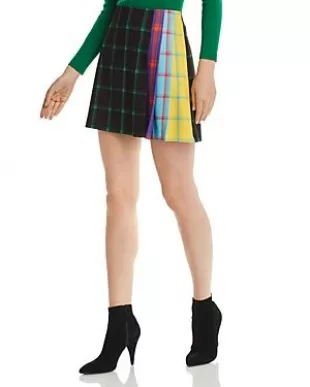 Semira Pleated Check Mini Skirt