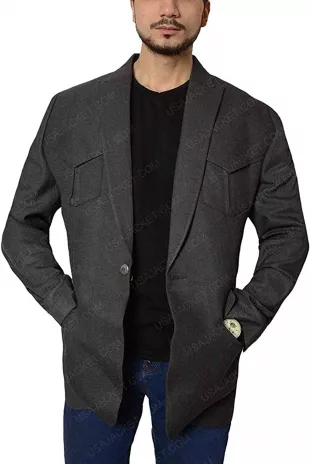 Mens Wool Blend Car Coats - Men Casual Sport Coat