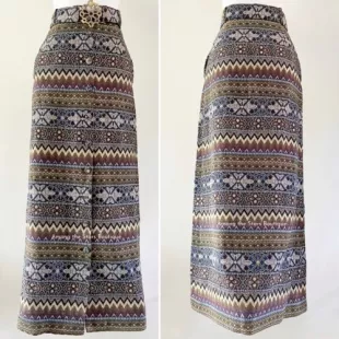 70s Boho Maxi Skirt