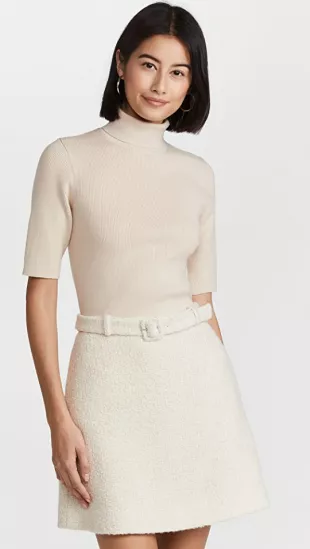 theory knit combo dress Theory womens Knit Combo Wool-Blend Sweaterdress, m, Red