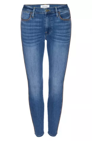 Frame - Le Skinny High Side Seam Stripe Jeans