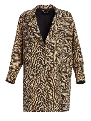 Baby Zebra Jacquard Cocoon Coat