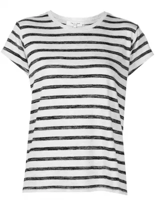 Stripe Print Cotton T-shirt