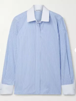 Pinstriped Cotton-poplin Shirt