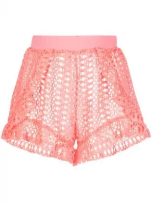 Crochet High-waist Shorts