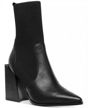 Women's Tackle Block-Heel Knit Sock Booties